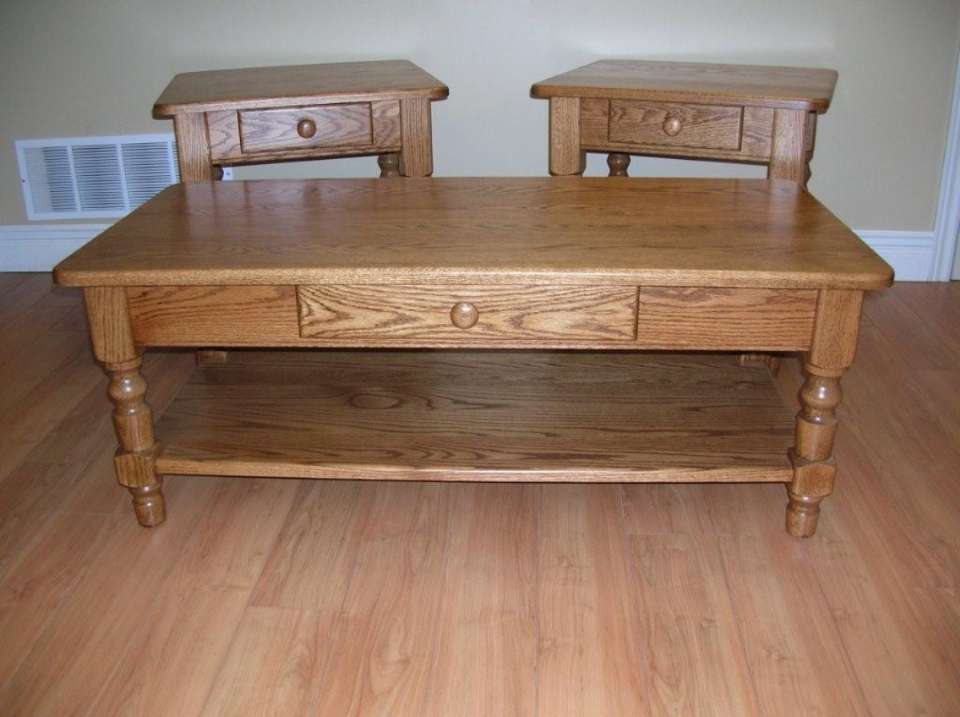 Oak Coffee And End Tables