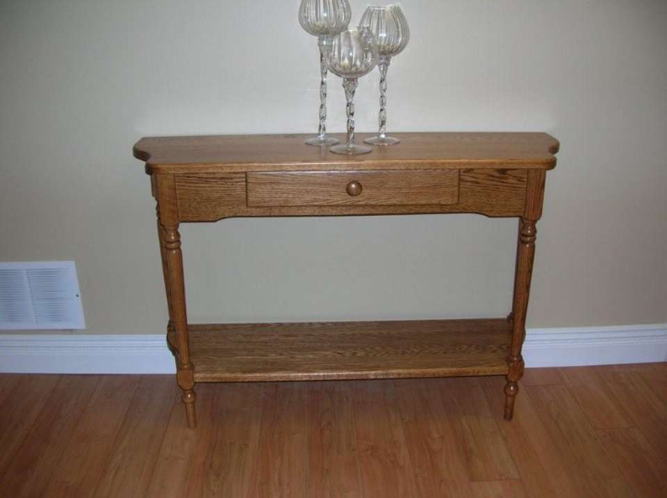 Solid Oak Console Table