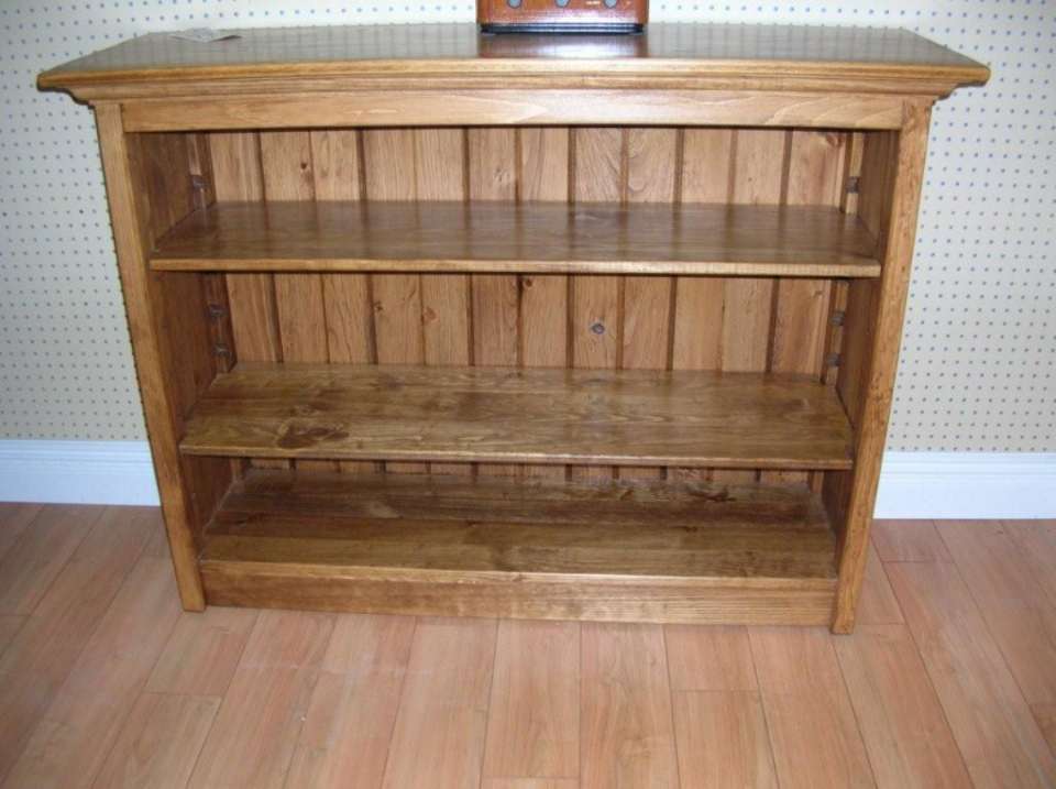 Rustic Pine Bookshelf Unit