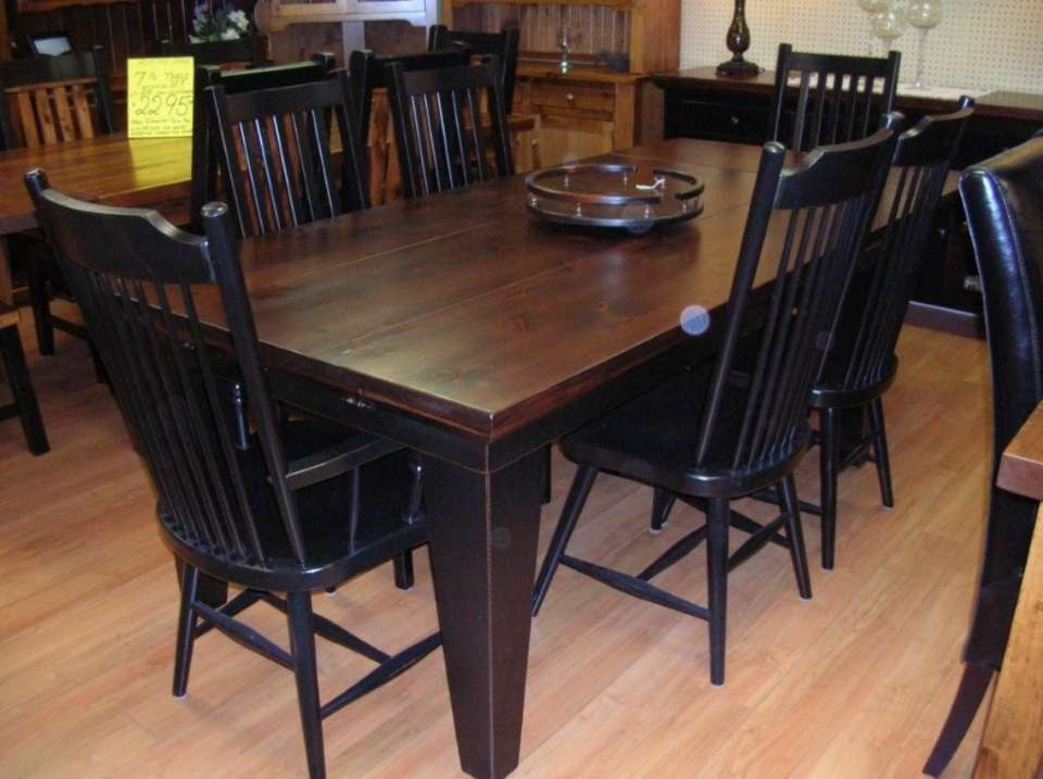Rustic Pine 7 Pc Bevelled Top Dining Set