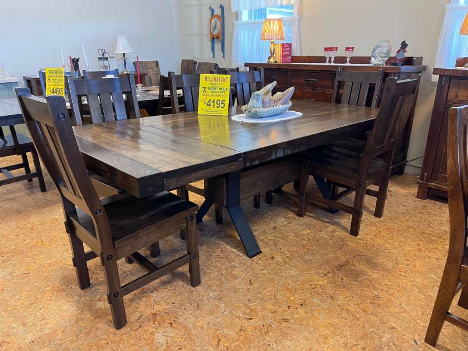 Wormy Maple Millwright Beam Table